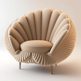 Trueliving Light Chiku Chair Living Room H 34 x W 27 x D 31.5